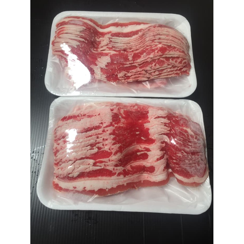 BEEF SLICE US 250G- 500GR | SHORTPLATE | BEEF AMRIK SLICE | RESTO QUALITY mirip Yoshinoya/Gyukaku