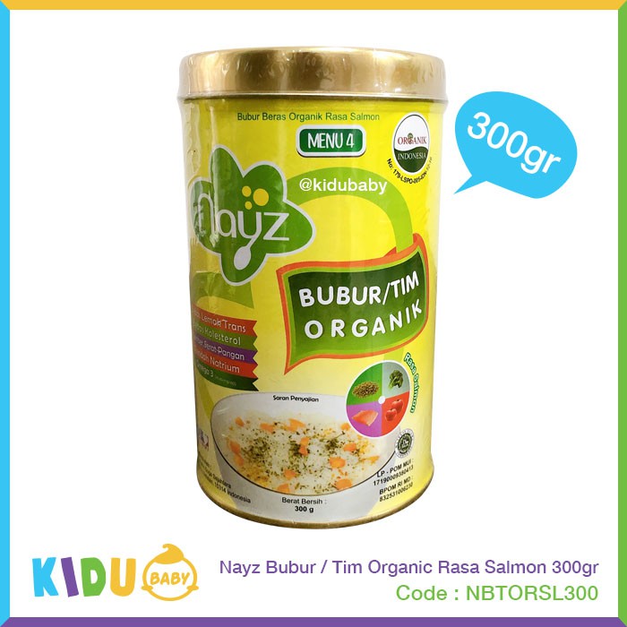 Nayz Bubur Tim Organic 300gr Bubur tim Rasa Ayam Hati Sapi Sapi Salmon Tuna Kakap Kidu Baby