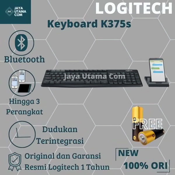 Logitech K375s Keyboard Bluetooth Wireless Multi Device