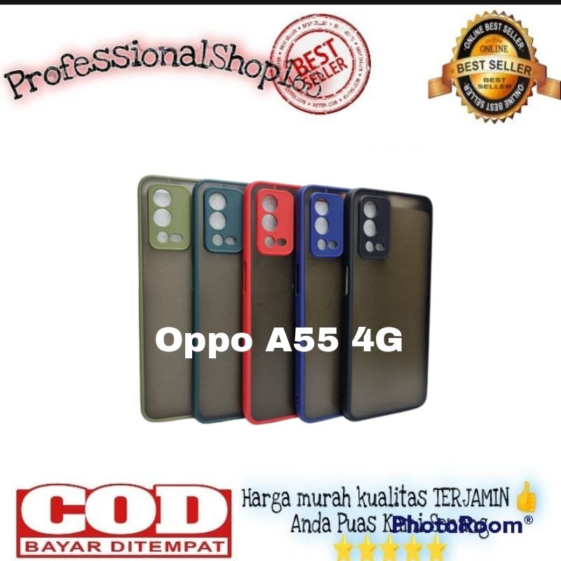 PS - Case Dove My Choice Oppo A55 4G  + Camera Matte Transparan Fuze Macaron/Bumper Aero Dove My Cho