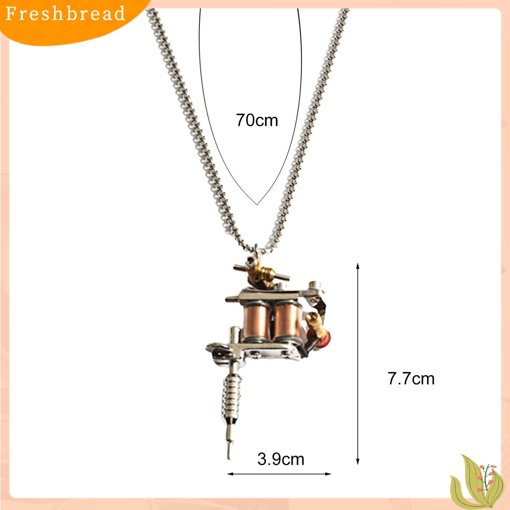 Terlaris Fashion Unisex Tattoo Machine Pendant Silver Color Titanium Steel Hip Hop Sweater Chain Necklace