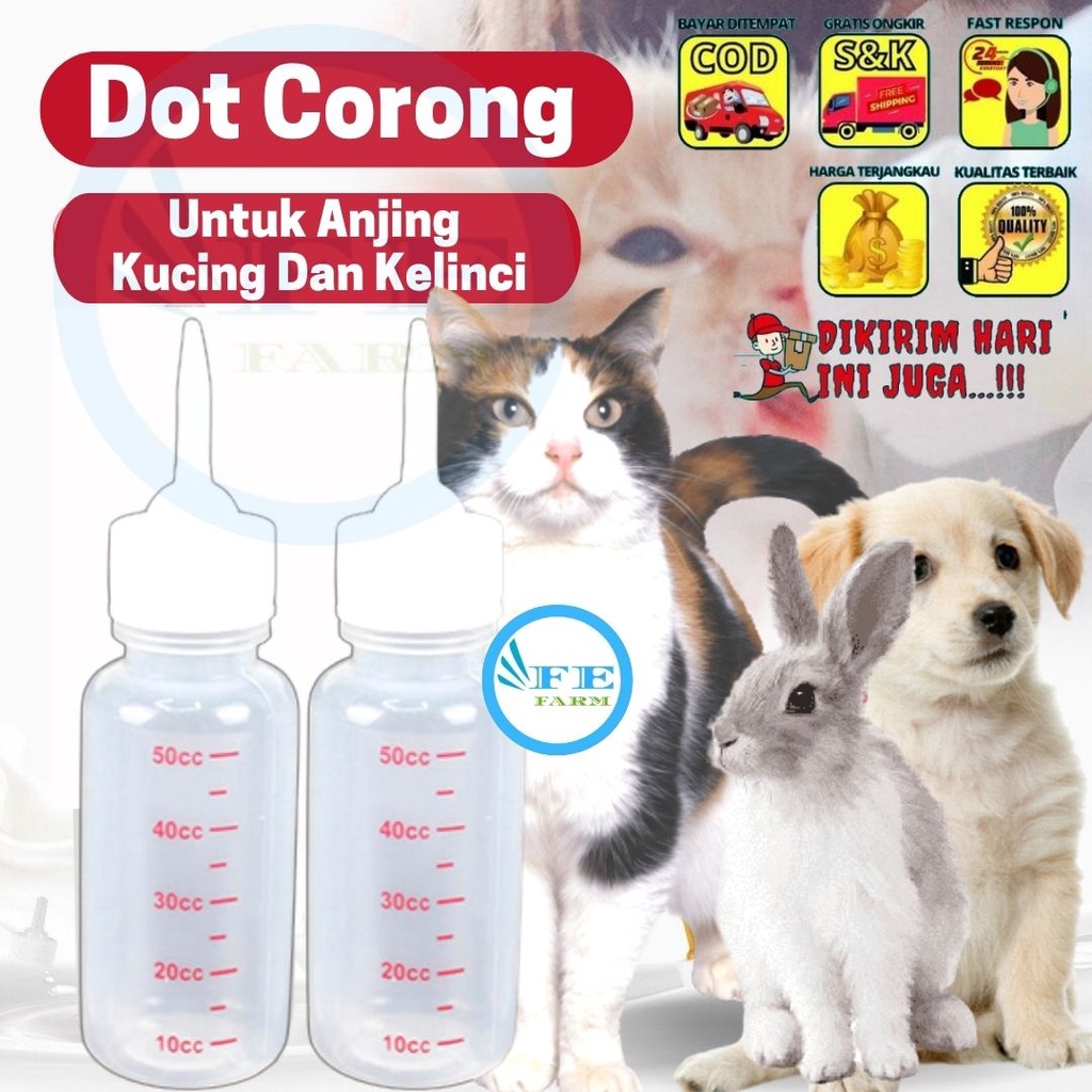 Dot Corong Nipple Kecil Bayi Kucing Anjing Kelinci Hewan Baru Lahir FEFARM