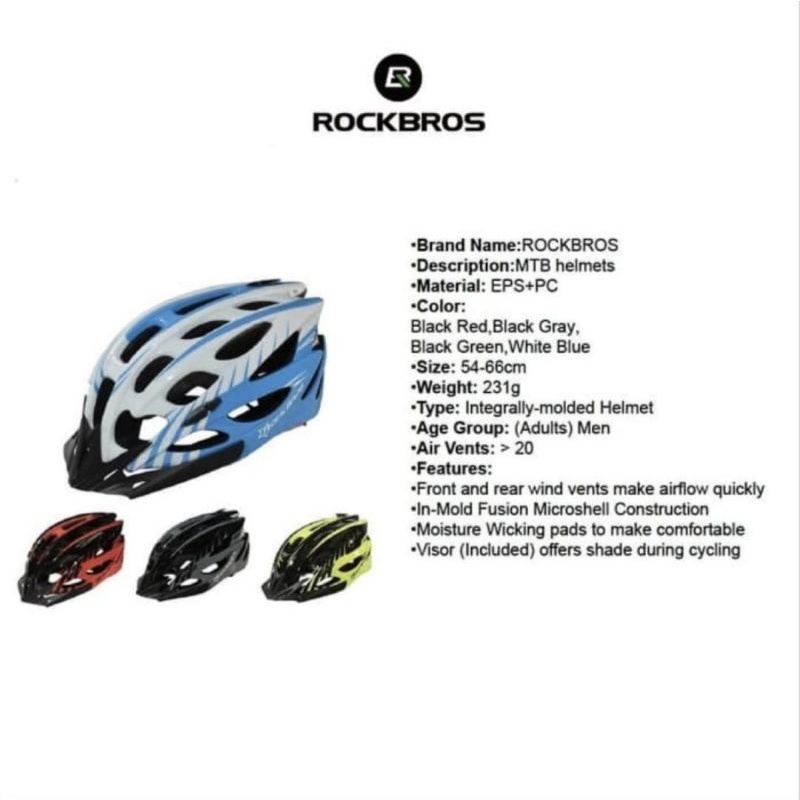 helm sepeda Rockbros helmet mtb roadbike seli folding skateboard WT027