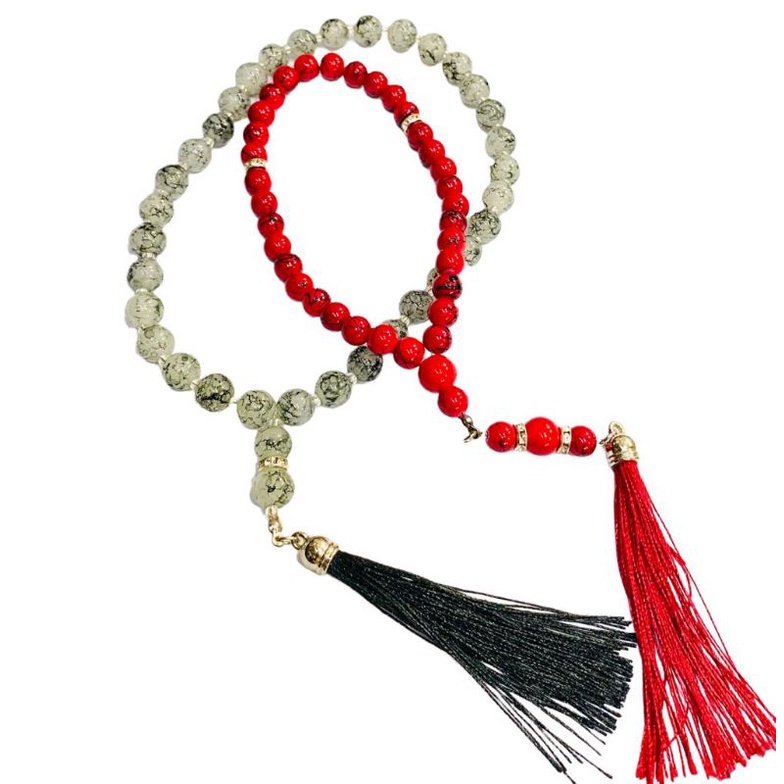 tasbih  33 butir bahan batu alam