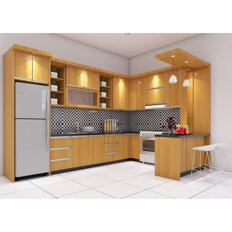 Jual PROMO Kitchen Set HPL Kitchen Set Minimalis Lemari Dapur Kitchen   Eb8a569c2a11cad3262a5a44949b2e6d