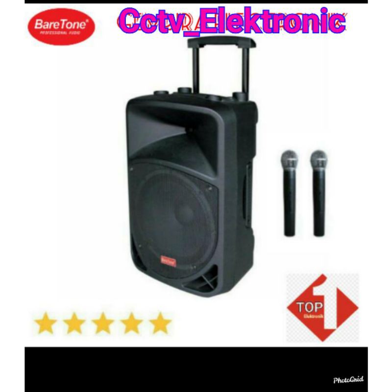 SPEAKER PORTABLE BLUTOOTH BARETONE 12" BARETONE 12 BWR+ MIC WIRELESS