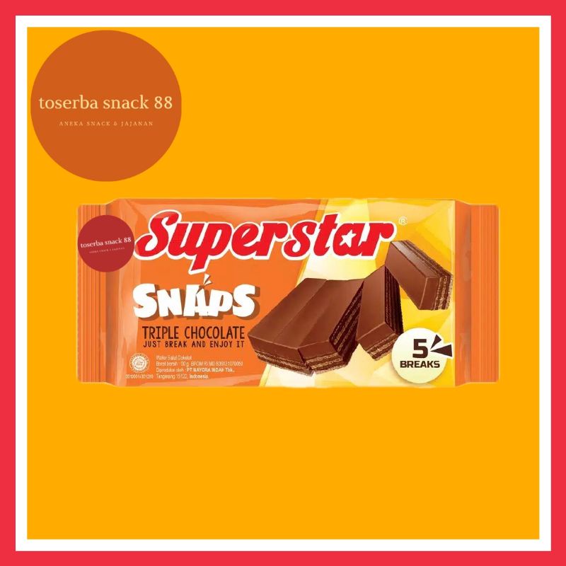 

SUPERSTARS SNAPS/Wafer Superstar Triple Chocolate (28 gram)