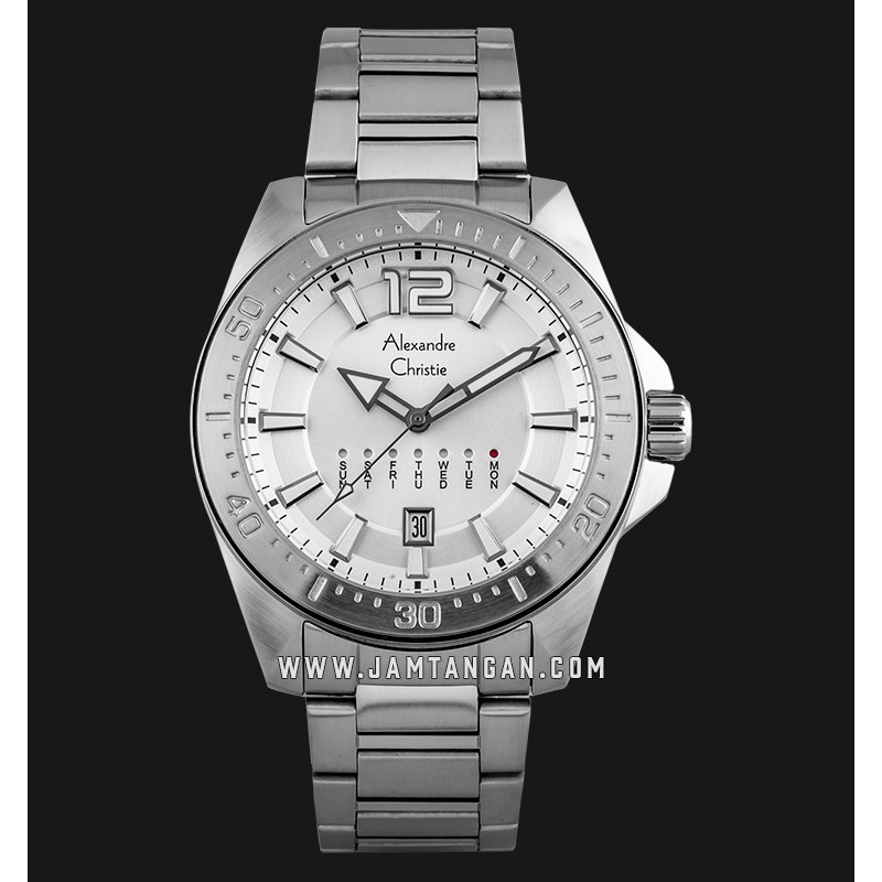 Alexandre Christie AC 6534 ME BSSSL Men Silver Dial Stainless Steel Strap