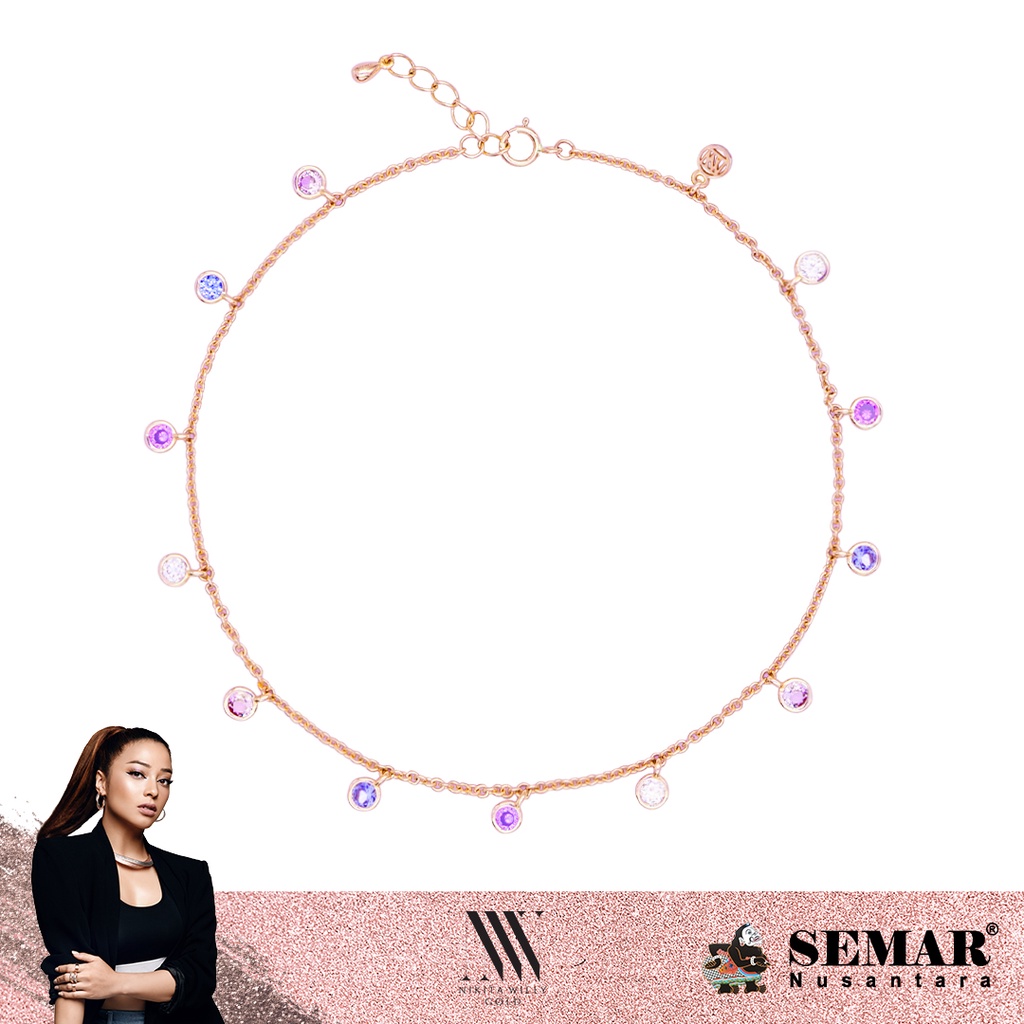 Nikita Willy Gold Gelang Kaki Emas Positano Original - Anklet 17K Semar Nusantara