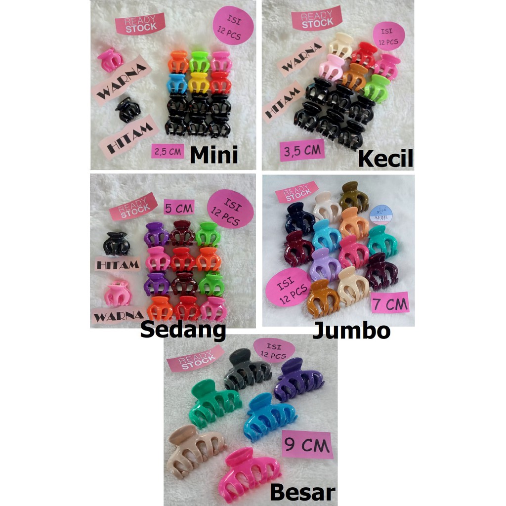 Jedai Rambut Korea Gigi 3 Murah / Jepit Rambut Anak Lucu Kuat (Lusinan isi 12 pcs)