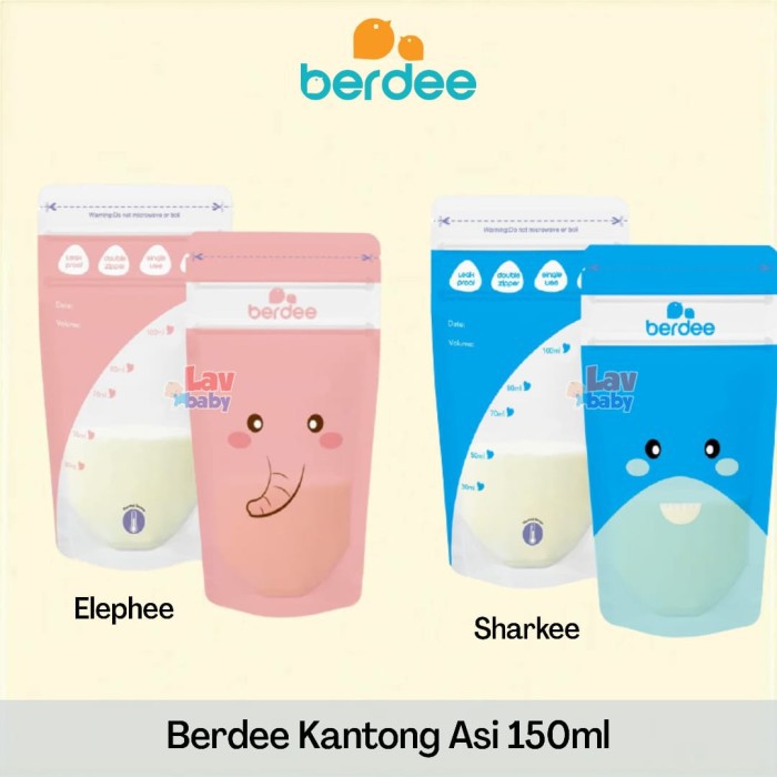 Kantong ASI Berdee 150ml Breastmilk Berdee 150ml Sharke - Biru