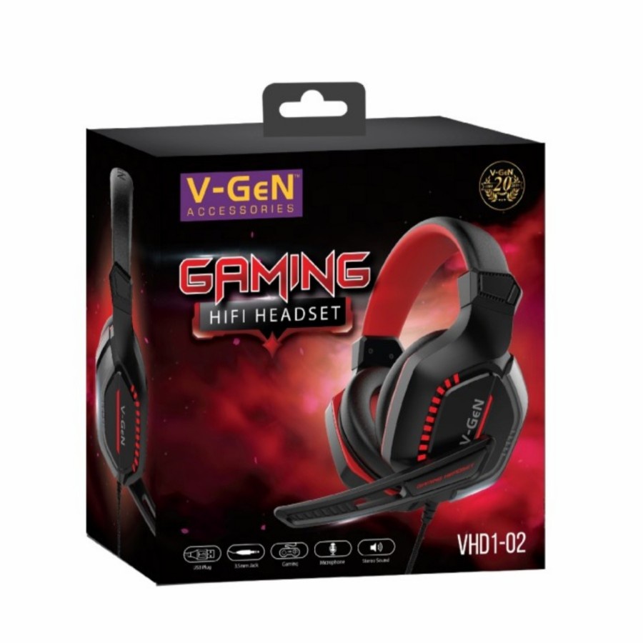 Headset Gaming Wired V-GeN VHD1-02 HIFI Game Headphone