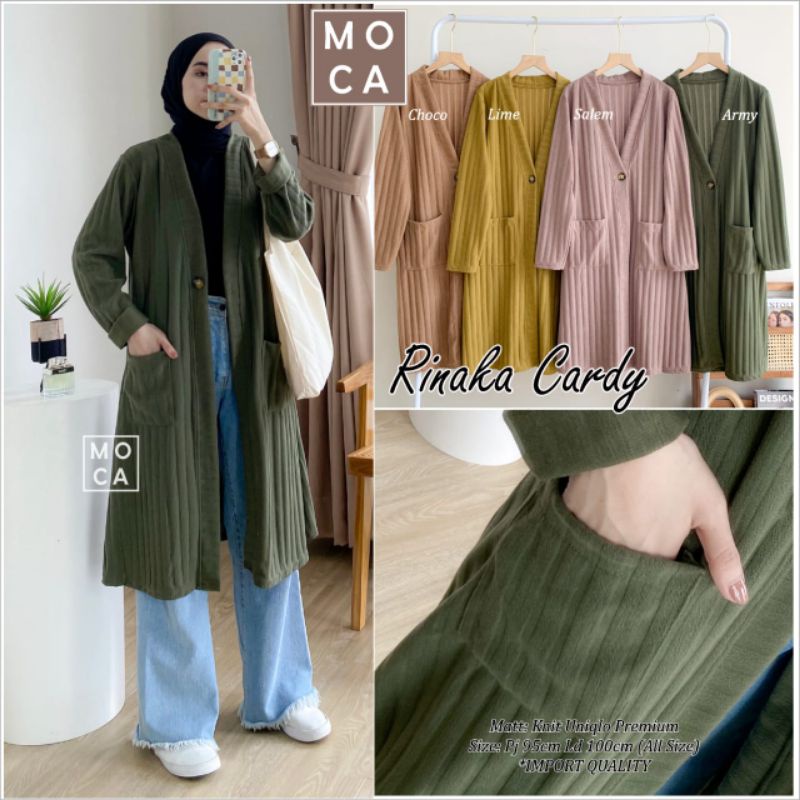TERBARU RINAKA CARDY RAJUT BY MOCA
