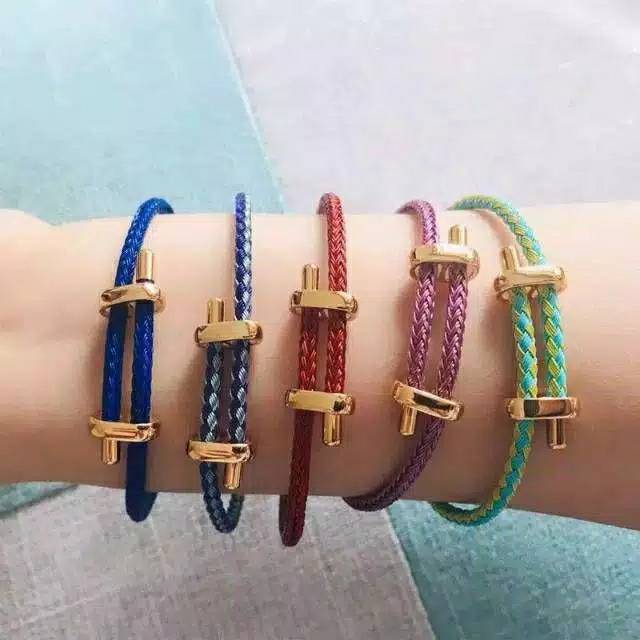 FF Gelang Tali Kawat Anti Air Waterproof Untuk Charm Liontin Mainan Pandora atau Emas Hongkong serut