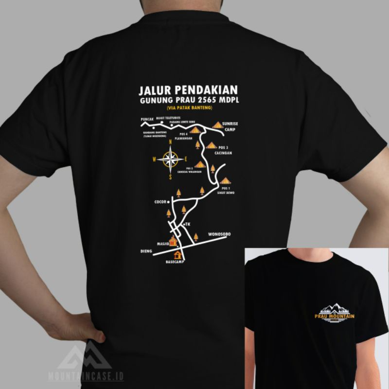 Kaos Jalur Prau/pendaki gunung