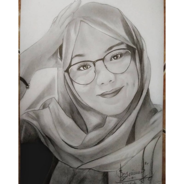 lukisan wajah hitam/putih termurah