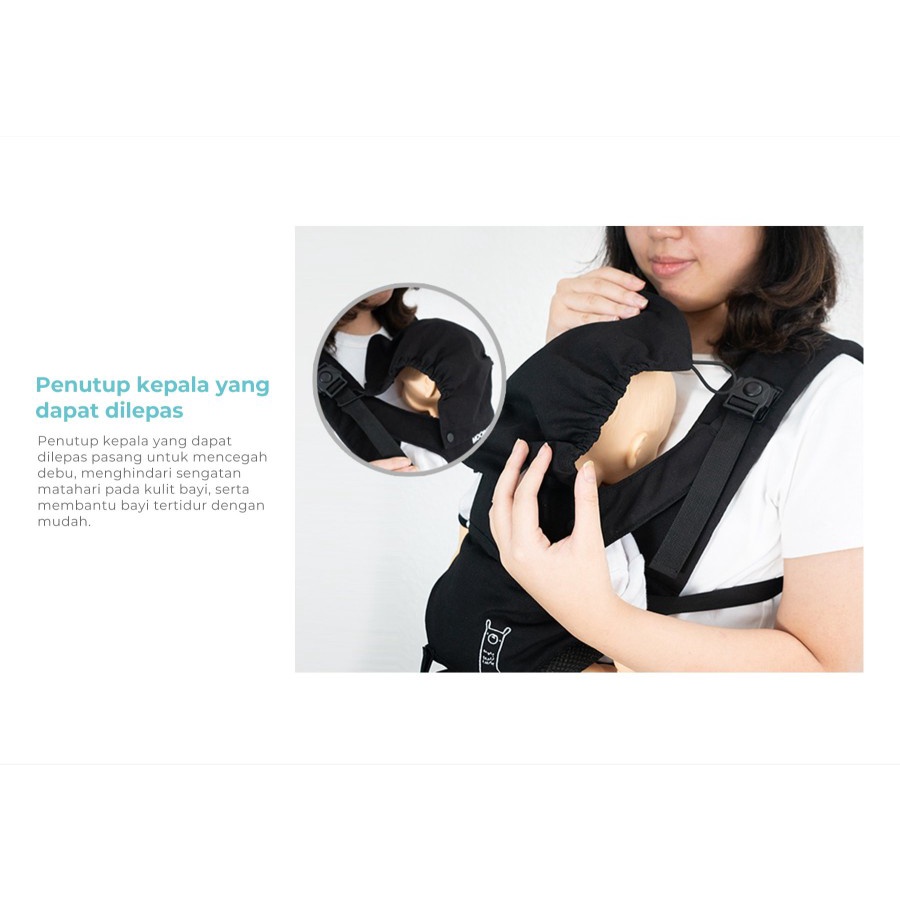 MOOIMOM X NERO BIANCO LIGHTWEIGHT HIPSEAT CARRIER