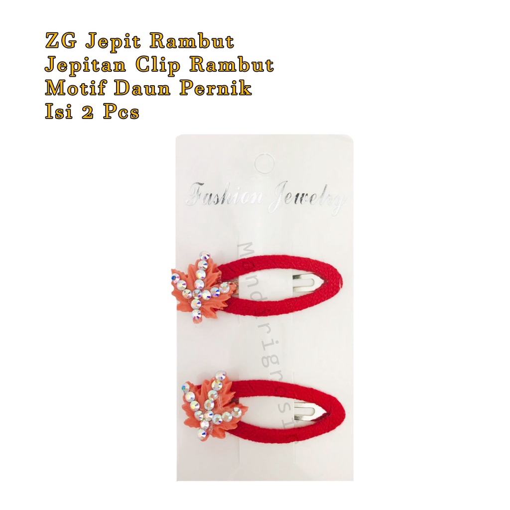 ZG Jepit Rambut *Fashion Jewelry*Jepitan Clip Rambut *Motif Daun