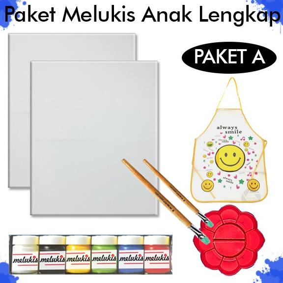 

Paket Melukis Murah Kanvas Palet Cat Kuas - Paket A