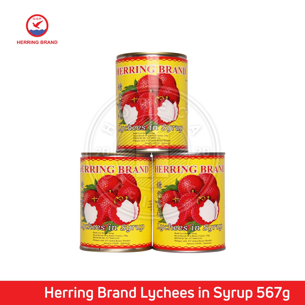 

HERRING BRAND LYCHEES IN SYRUP 567GR / BUAH LECI DALAM KEMASAN KALENG 567 GRAM