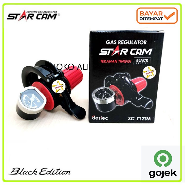 FREE BUBLE WARP STAR CAM SC T12R Paket Selang - Regulator Gas LPG Tekanan Rendah Kwalitas SNI