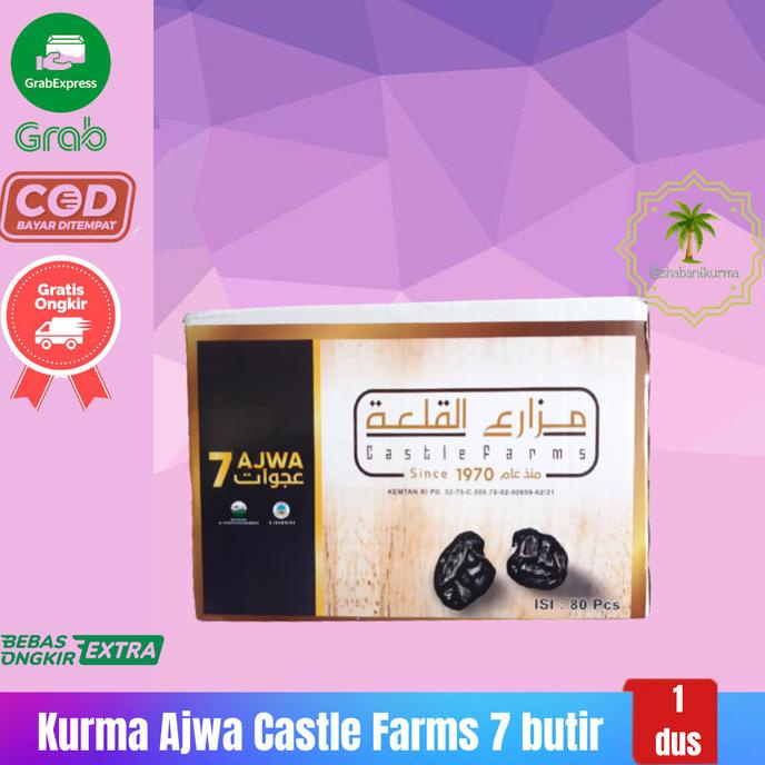 

KURMA AJWA ALIYAH CASTLE FRAM 7 BUTIR 1 DUS / KURMA NABI / AJWA ALIYAH DH654636E