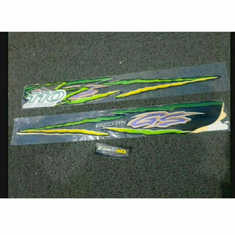 LIS STRIPING STICKER SUZUKI TORNADO GS HIJAU HITAM