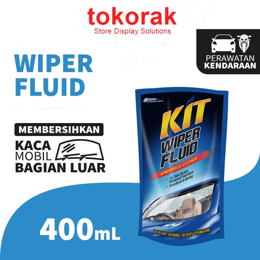 KIT WIPER FLUID REFILL POUCH 400 ML CAIRAN PEMBERSIH KACA MOBIL