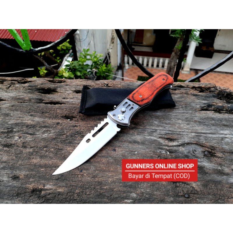 Pisau Lipat Mini Survival outdoor Automatis