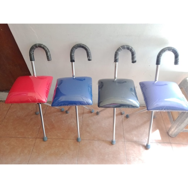 Kursi tongkat duduk lipat kaki 3 umroh haji mancing solat