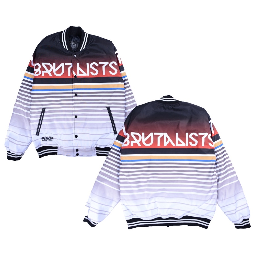 Jaket Varsity Printing BTR Salur Gradasi Taslan