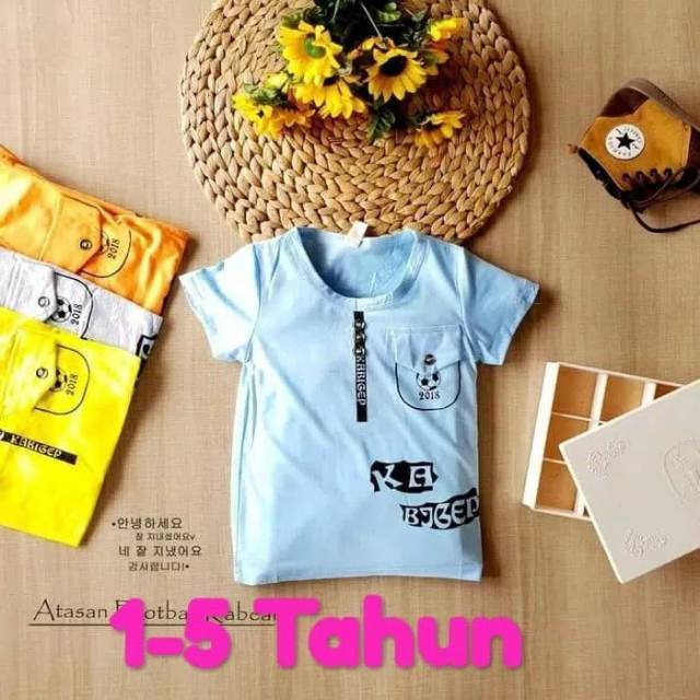 Koas Anak Laki 3 tahun / Atasan Anak Import / Kaos Anak Laki-laki / Kaos Football Kabear 3tahun 3 th