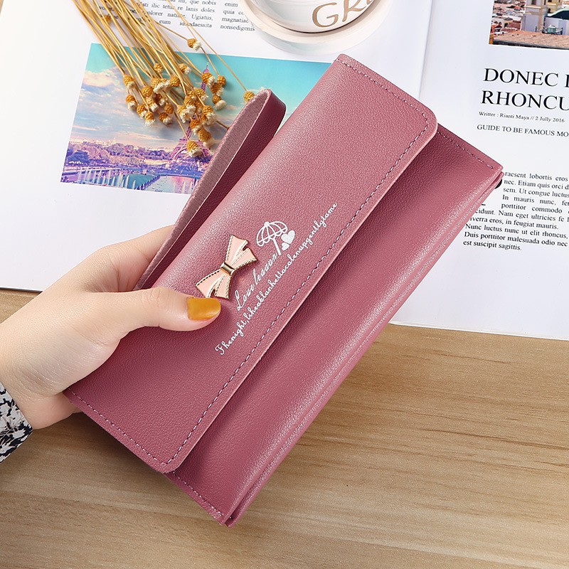 (COD) Dompet Lipat Wanita Dompet Panjang Wallet MALLSHOPPING