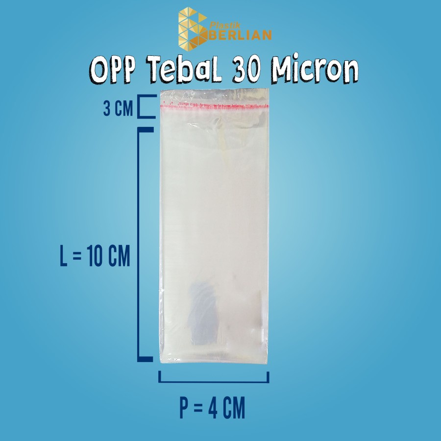 

4 X 10 cm Plastik OPP TEBAL 30 MICRON (100 lbr)