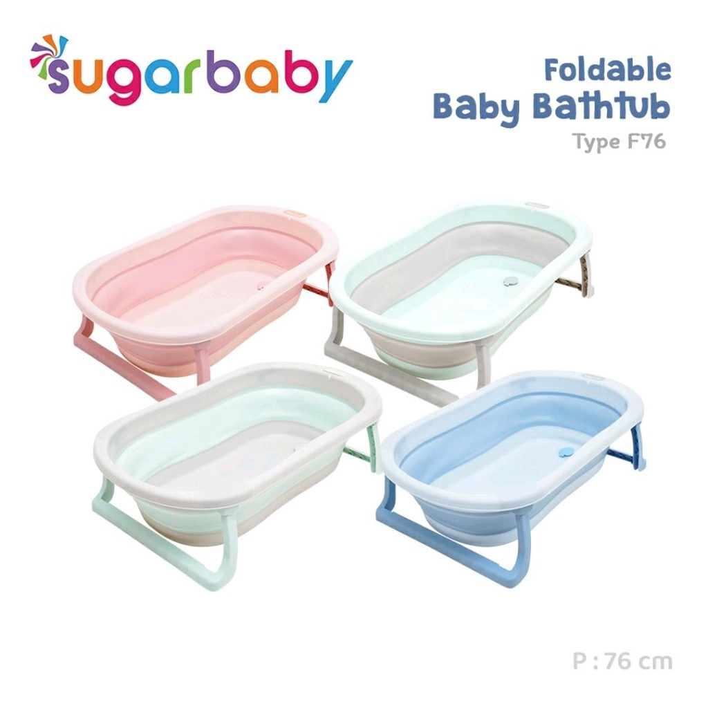 SUGARBABY FOLDABLE BABY BATHTUB DENGAN SENSOR PANAS F76 / BAK MANDI LIPAT DENGAN SENSOR PANAS