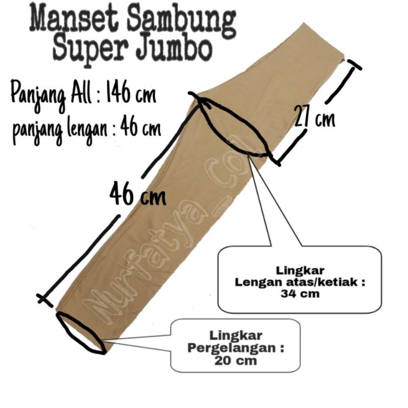 Manset Bolero  Super Jumbo Manset Tangan Sambung Super Jumbo Balero Super Jumbo Rayon Super