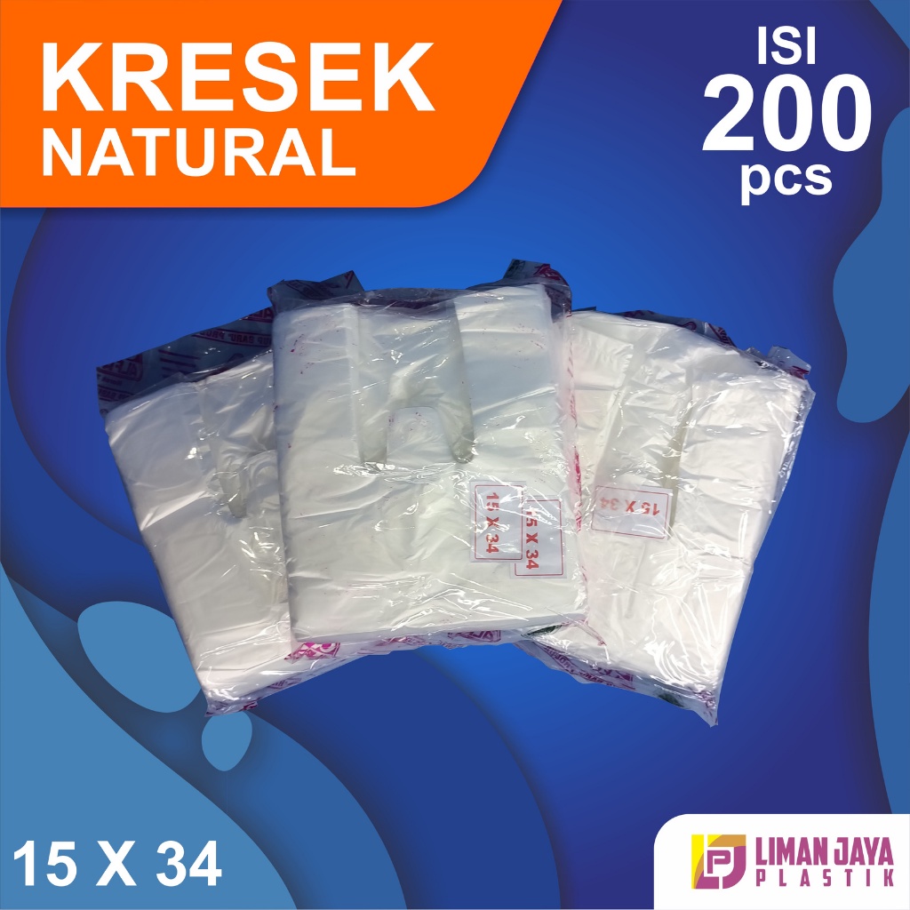Kantong Kresek Plastik Natural Kantong Kresek Pack Kantong Plastik Ukuran 15x30 Kresek Kresek 200pcs