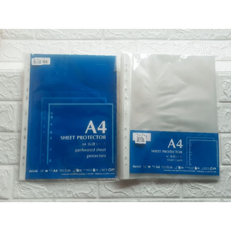

Daiichi Clear Sheet Protector PP Pocket ukuran A4