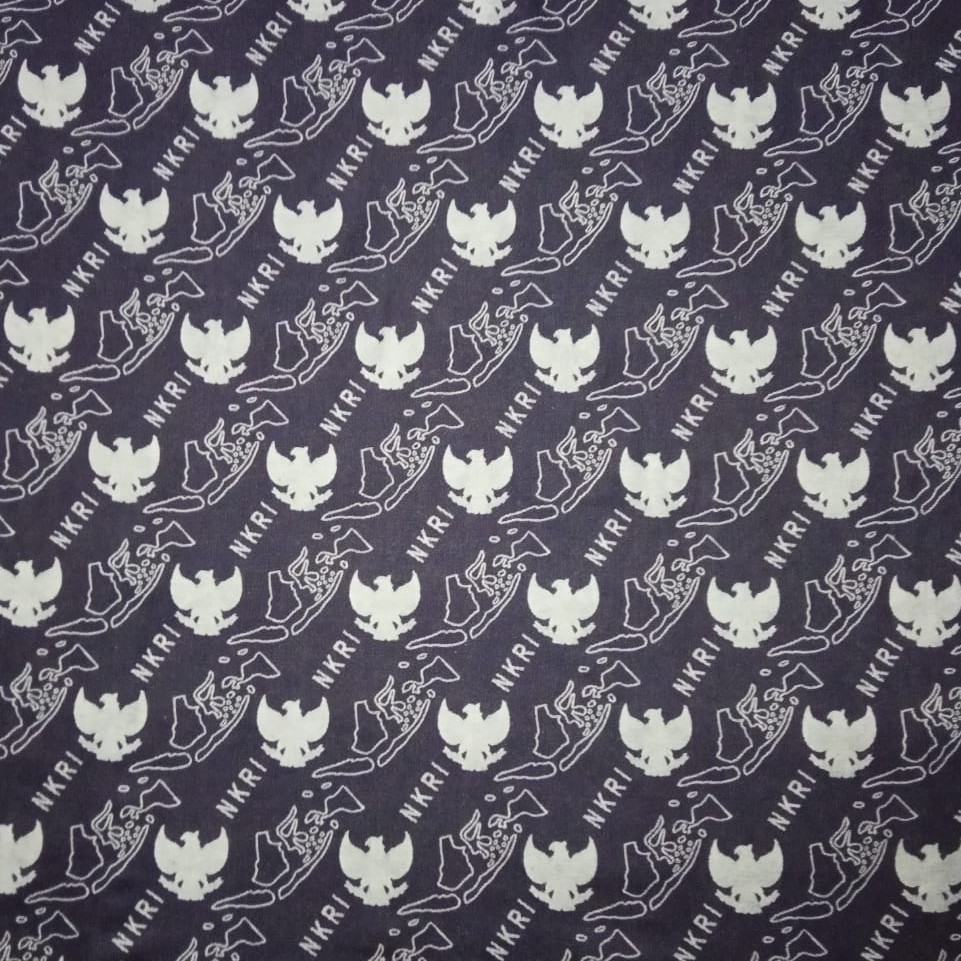 Kain Denim Jacquard atau Jacquard Jeans. Motif NKRI