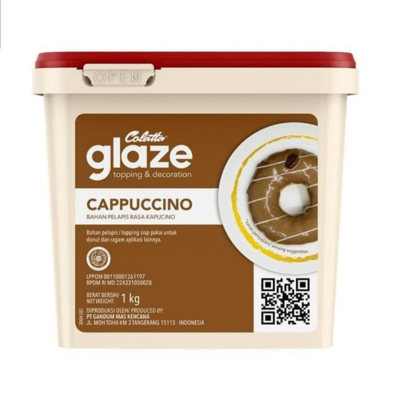 

COLATTA CAPUCCINO GLAZE KEMASAN 1 KG / DONAT TOPPING RASA CAPUCCINO