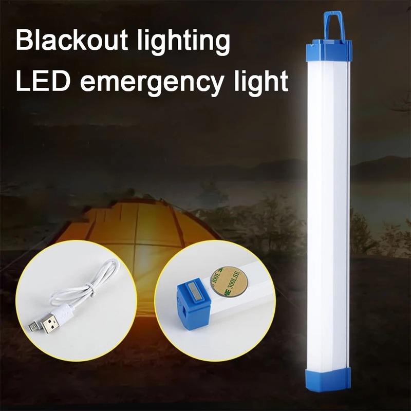 Lampu Emergency Led Usb Rechargeable Anti Air Portable Dengan Kait Magnetik Untuk Tenda Camping