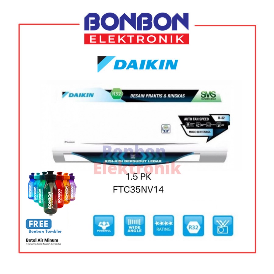 Daikin AC 1.5PK FTC 35 NV14 / 1 1/2PK FTC35NV14 Thailand