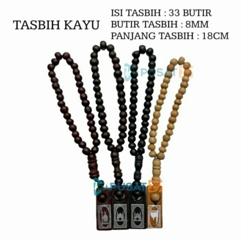 Tasbih Kayu Isi 33 Butir Hadiah Pernikahan Souvenir Pernak Pernik Murah