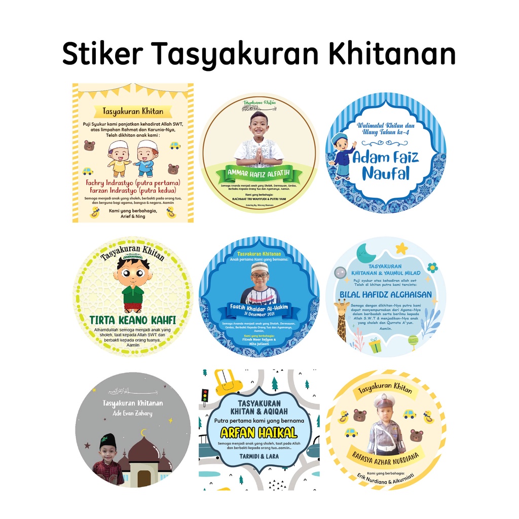 

135 pcs Stiker Bulat Khitanan Bahan Cromo