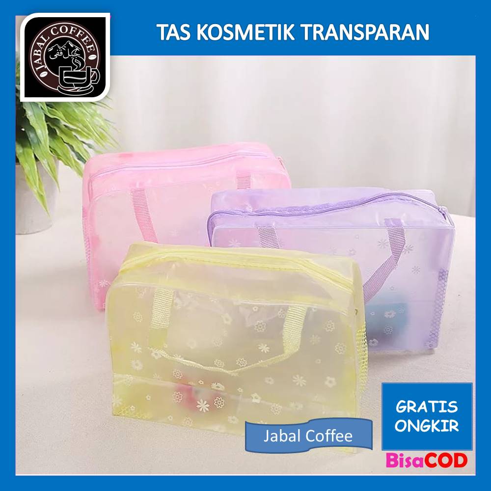 Tas Kosmetik Waterproof / Tas Kosmetik Transparan Murah / Dompet Make Up / Cosmetic Bag Storage