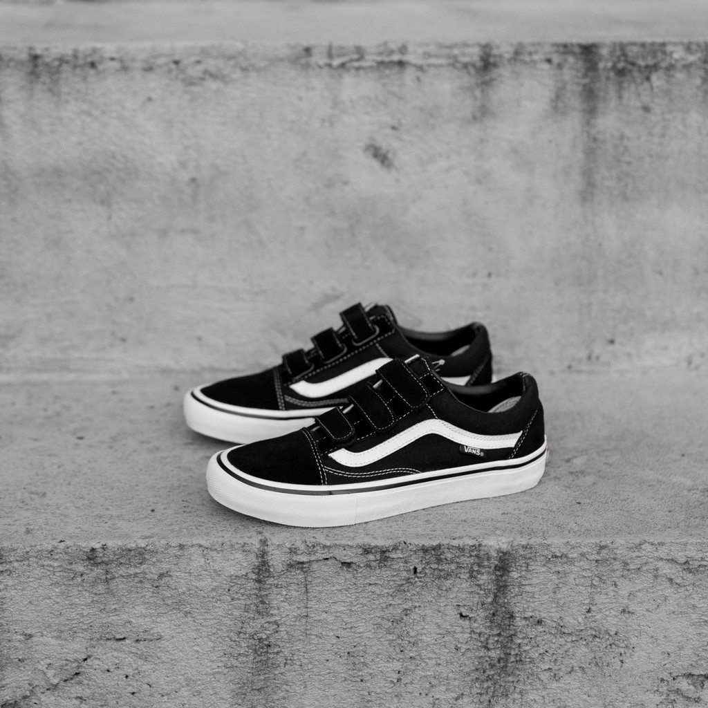 Vans Oldskool Velcro Pro Black White