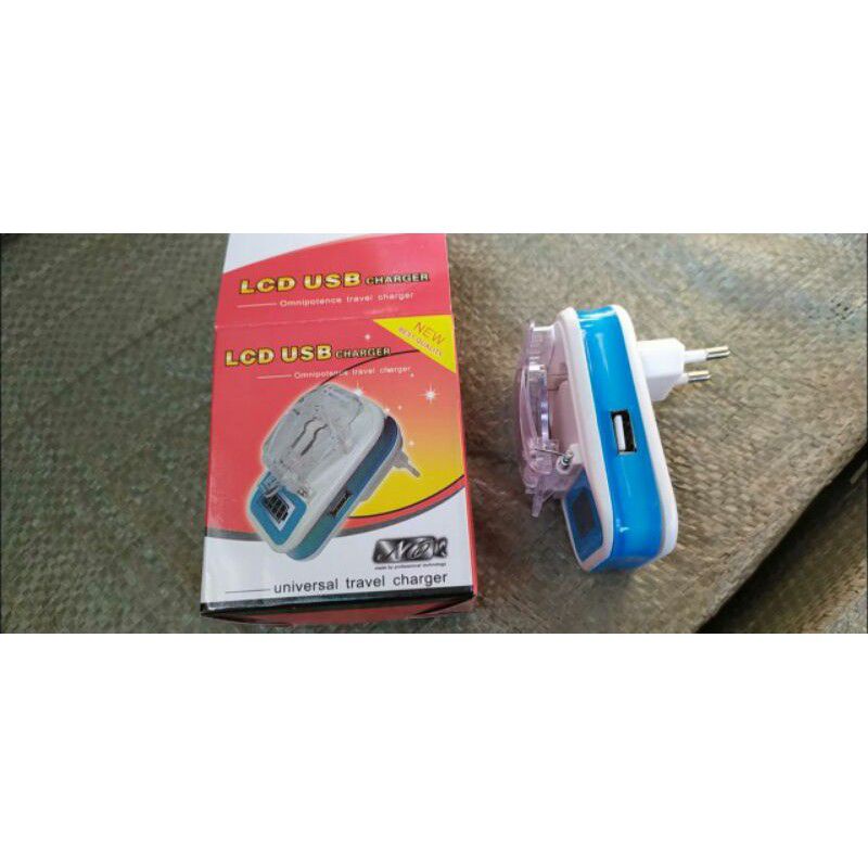 Destop LCD Adss + USB Charger Kualitas Best / charger kodok / casan kodok