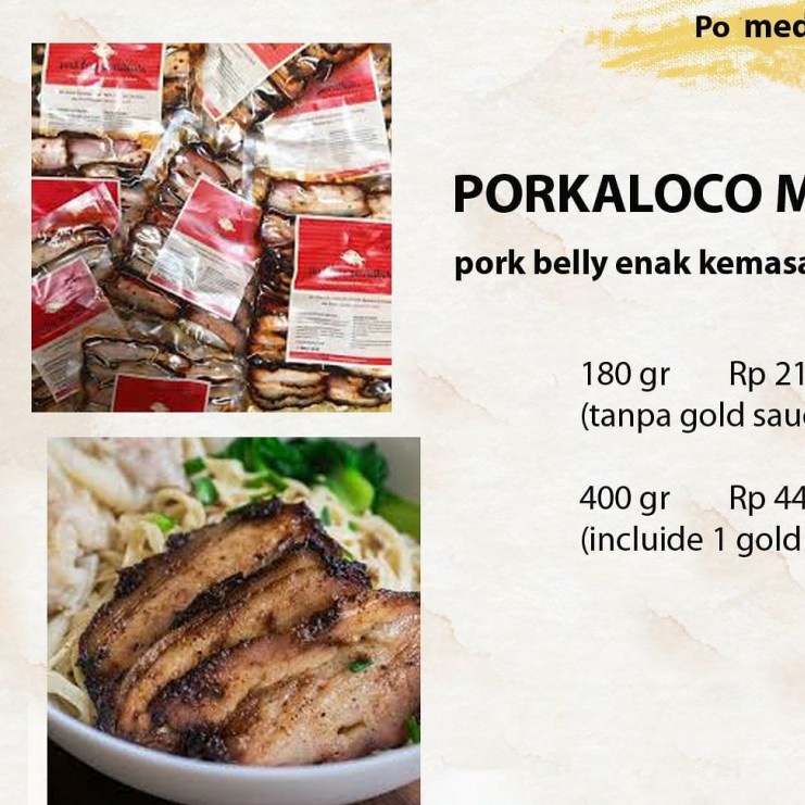 

porkaloco medan pork belly