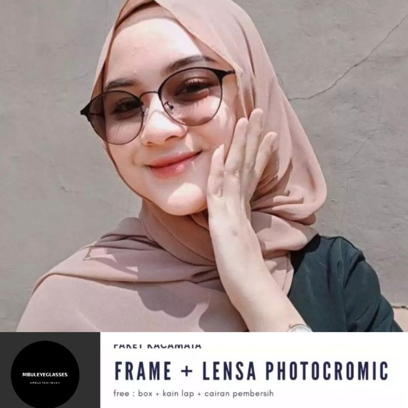 paket frame kacamata 1920 + lensa photocromic
