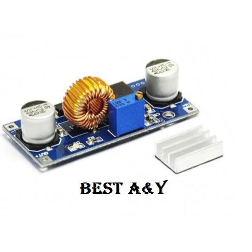 Step Down 5A XL4015 75W DC-DC Buck Converter Adjustable CV incl Heatsink